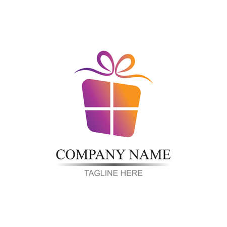Gift Logo Simbol Desain Template Vektorのイラスト素材