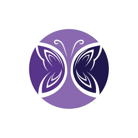 Butterfly logo Vector illustration design templateのイラスト素材