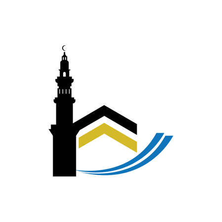 Kaaba Mecca Symbol  Illustration design templateのイラスト素材