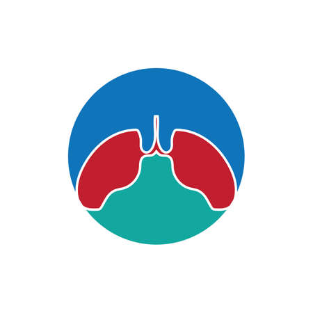 logo of lungs illustration design template vectorのイラスト素材