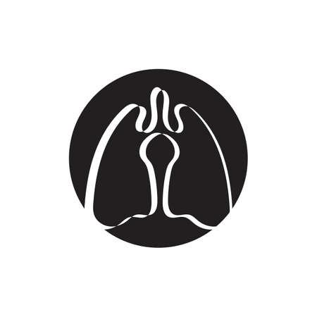 logo of lungs illustration design template vectorのイラスト素材