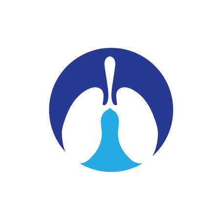 logo of lungs illustration design template vectorのイラスト素材