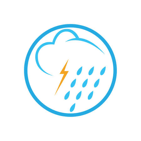 creative rain drops icon logo vector illustration designのイラスト素材