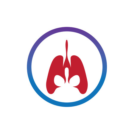 lungs logo illustration design template vectorのイラスト素材