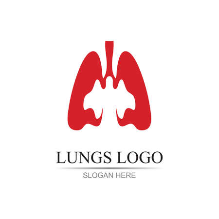 organ lungs logo illustration design template vectorのイラスト素材