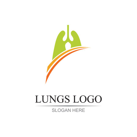 organ lungs logo illustration design template vectorのイラスト素材