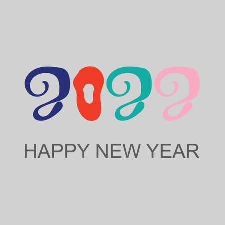happy new year 2022 vector illustration design templateのイラスト素材