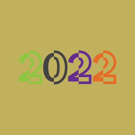 happy new year 2022 vector illustration design templateのイラスト素材