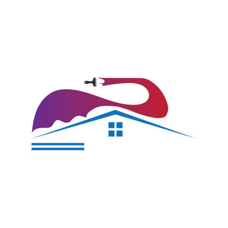 Painting logo and Real Estate, Property & Homes business logo designのイラスト素材