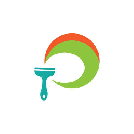 Painting logo and Real Estate, Property & Homes business logo designのイラスト素材