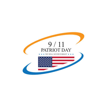9-11 Patriot Day Always Remember logo illustration designのイラスト素材