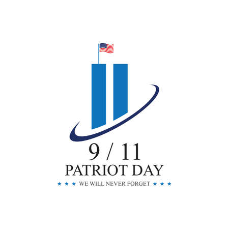 9-11 Patriot Day Always Remember logo illustration designのイラスト素材