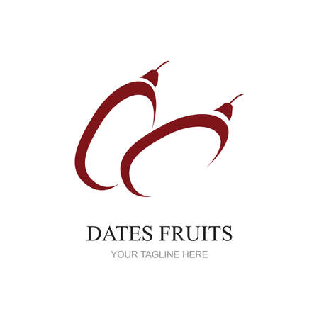 Dates Fruits for creating brand products Design vector illustrationのイラスト素材