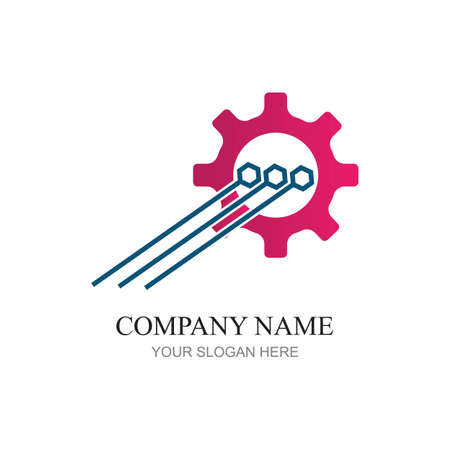 technology logo design vectorのイラスト素材