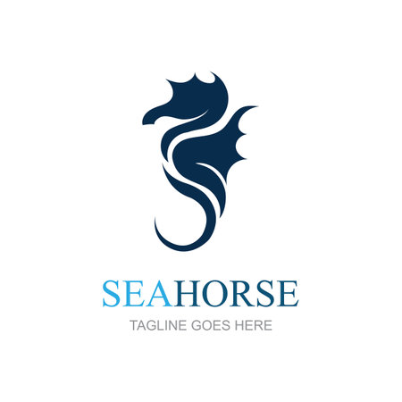Sea Horse icon logo and symbol creative vector illustrationのイラスト素材