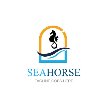 Sea Horse icon logo and symbol creative vector illustrationのイラスト素材