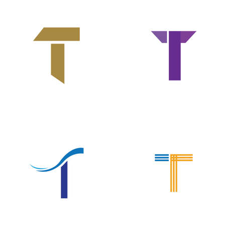 Letter T Logo set Template vector icon designのイラスト素材