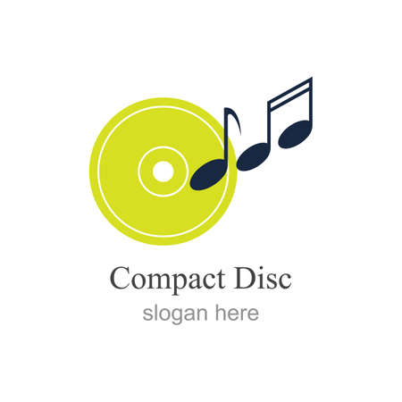 compact disc logo vector illustration design templateのイラスト素材