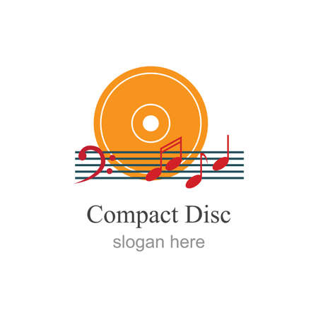 compact disc logo vector illustration design templateのイラスト素材