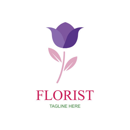 Florist logo illustration design template - vectorのイラスト素材