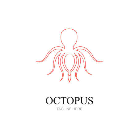 Templates for octopus logos, labels and emblems Vector illustration.のイラスト素材