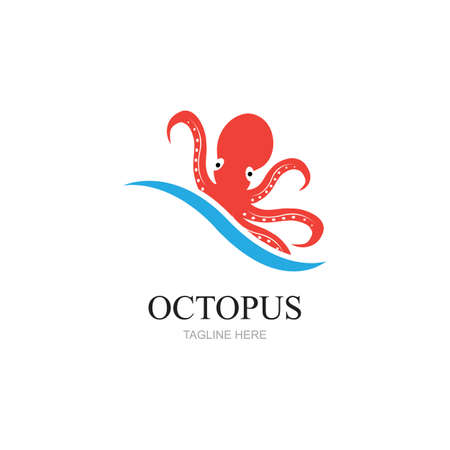 Templates for octopus logos, labels and emblems Vector illustration.のイラスト素材