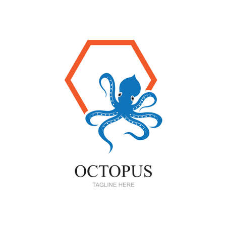 Templates for octopus logos, labels and emblems Vector illustration.のイラスト素材