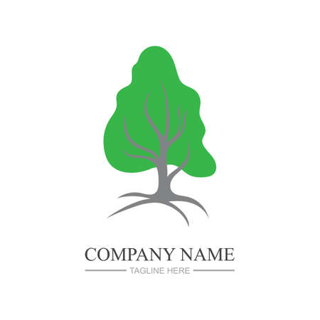 Tree logo template vector icon illustrationのイラスト素材
