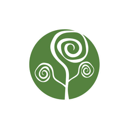 Tree logo vector icon illustration design templateのイラスト素材