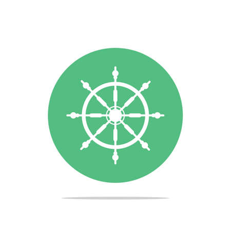 ship steering logo vector icon illustration template designのイラスト素材