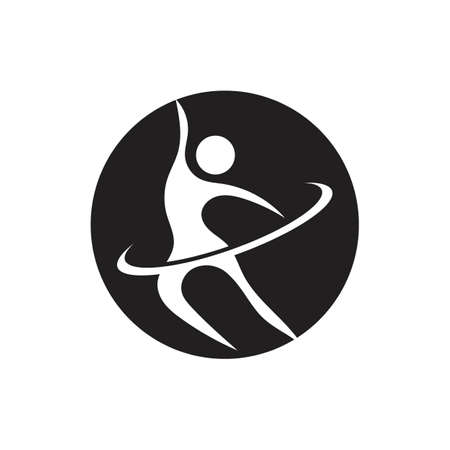 modern Dance logo vector design symbolのイラスト素材