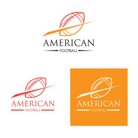 American sport football logo vector illustration design templateのイラスト素材