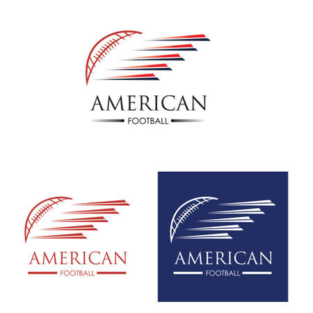 American sport football logo vector illustration design templateのイラスト素材