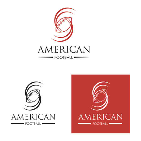 American sport football logo vector illustration design templateのイラスト素材