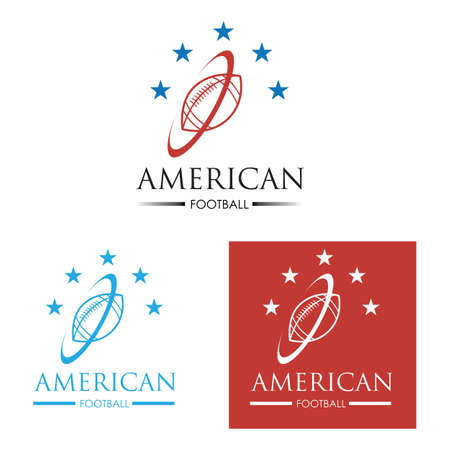 American sport football logo vector illustration design templateのイラスト素材