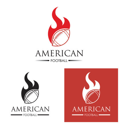 American sport football logo vector illustration design templateのイラスト素材