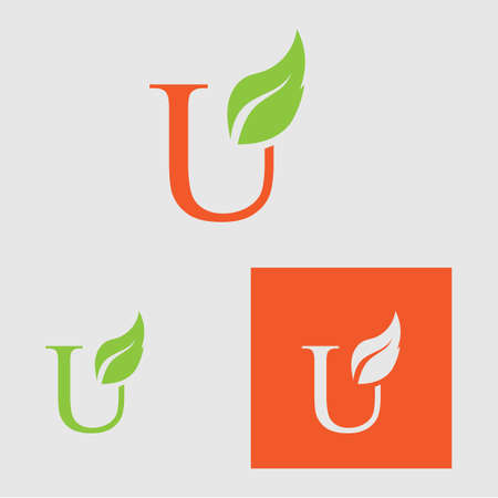 business letter u logo vector illustration design templateのイラスト素材