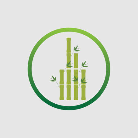 nature Bamboo Logo vector illustration designのイラスト素材
