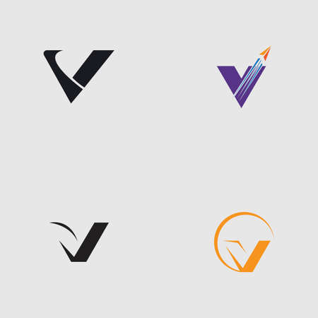 set of Letter V vector illustration design templateのイラスト素材