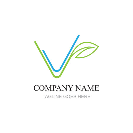 Letter V Business corporate abstract unity vector logo design templateのイラスト素材