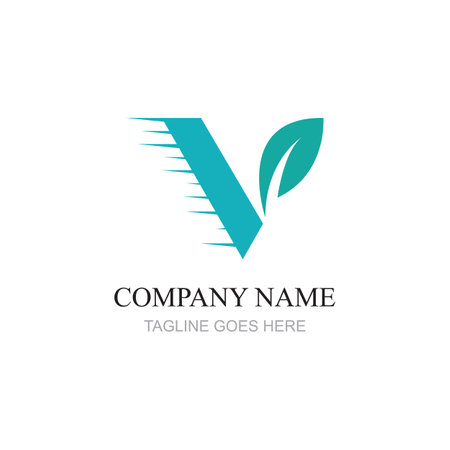 Letter V Business corporate abstract unity vector logo design templateのイラスト素材