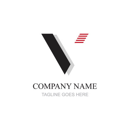 Letter V Business corporate abstract unity vector logo design templateのイラスト素材