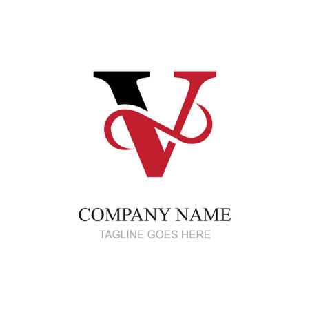 Letter V Business corporate abstract unity vector logo design templateのイラスト素材