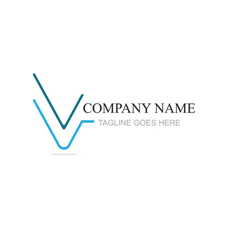 Letter V Business corporate abstract unity vector logo design templateのイラスト素材