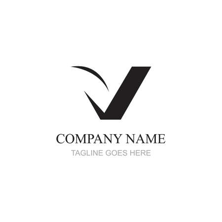 Letter V Business corporate abstract unity vector logo design templateのイラスト素材