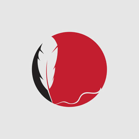 Feather logo images illustration design templateのイラスト素材