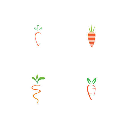 illustration vector set of carrot logo designのイラスト素材