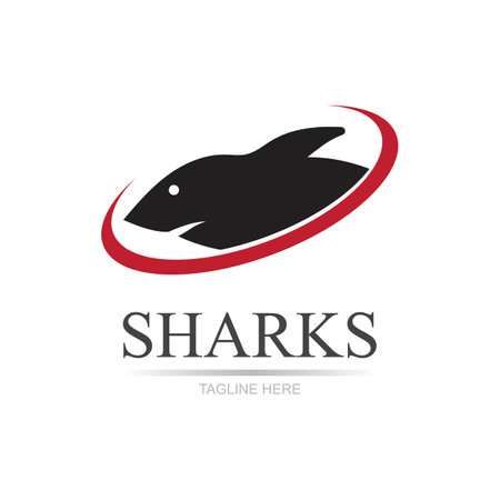 Shark illustration Logo Template Vectorのイラスト素材