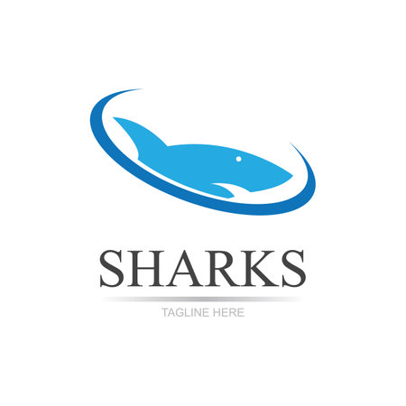 Shark illustration Logo Template Vectorのイラスト素材