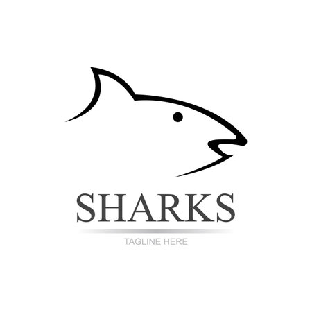 Shark illustration Logo Template Vectorのイラスト素材